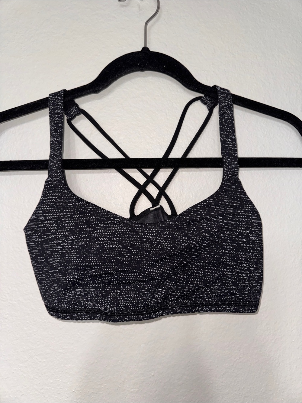 lululemon athletica Free to be Black & White Strappy Sports Bra